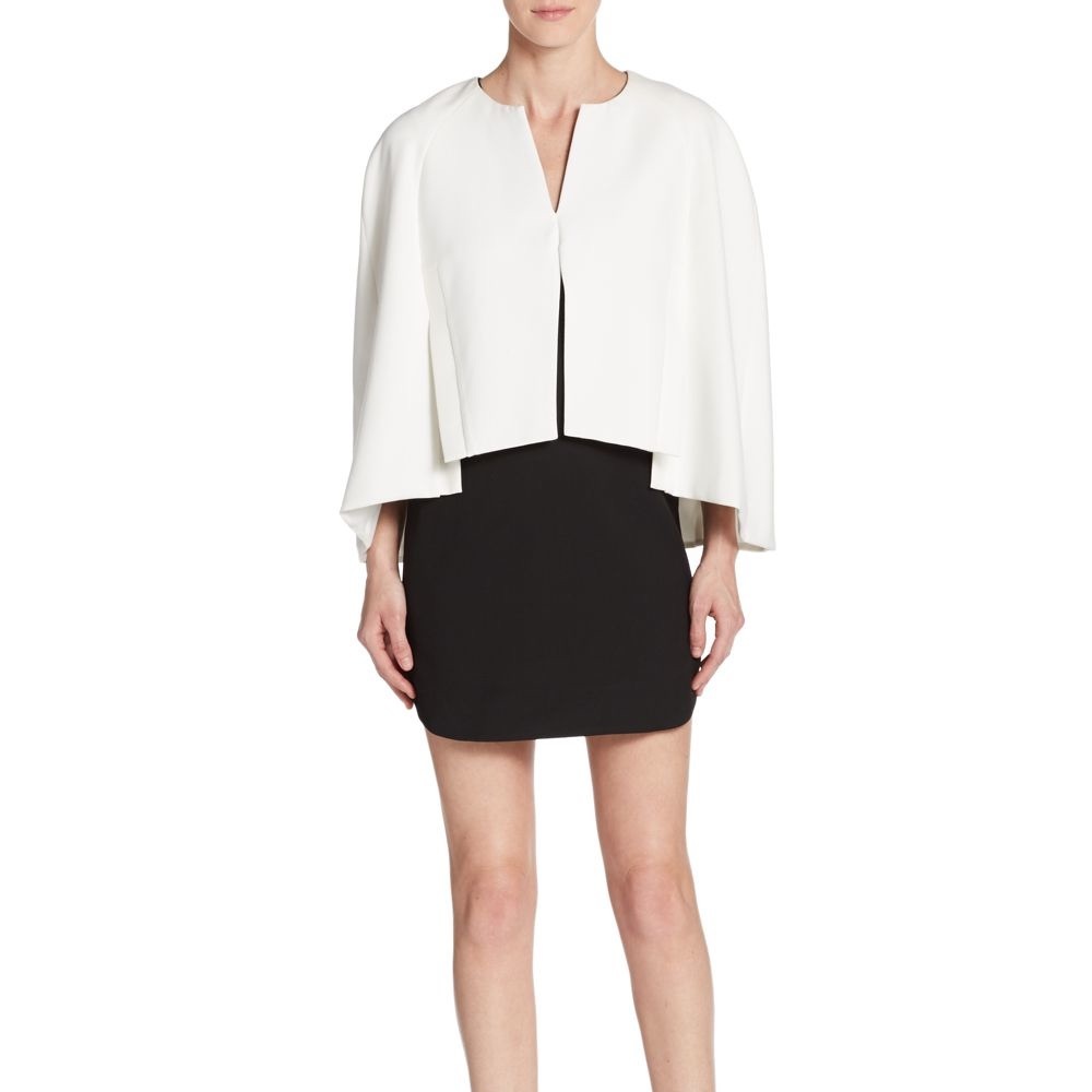 BCBG MAXAZRIA Crystal cape dress